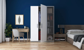 Compact Suede Finish Laminate Wardrobe